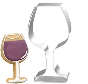 1 pc wine glass cookie cutter - classic goblet wine glass cookie cutter mini cookie cutters valentine cookie cutters for kitchen baking small cookie cutters shapes baking