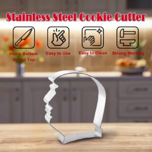 Metal Cookie Cutter Mold Stainless Steel USA Shaper Mould Decor, American Home Kitchen Dining DIY Party Supplies Patriotic Baking Shape Tool Bakeware Stuff Accessory Sign for Biscuit Pancake Chocolate