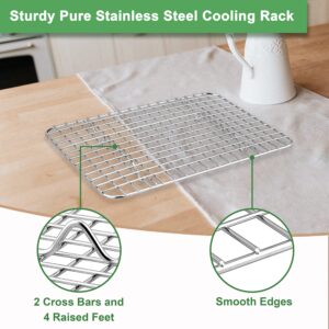 Homikit 2 Pack Wire Baking Rack, Stainless Steel 12" x 9" Bake Grill Rack for Cooking Roasting Grilling, Mesh Cooling Rack for Cookie Cake Bacon Meat Resting, Oven & Dishwasher Safe