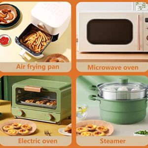 Disposable Air Frying Pan Paper 100 Pcs 7.9 Inch Non Stained for Microwave Oven Fryers Basket Frying Pan, Food Grade Microwave Baking Paper