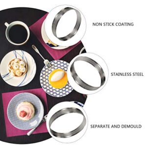 GARNECK Stainless Steel Tart Ring Cake Mousse Ring Round Cake Molds Cake Rings Perforated Cutter Round for Home Kitchen Bakeware 15CM