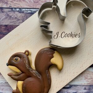 LILIAO Fall Thanksgiving Cookie Cutter Set, 7 Piece, Pumpkin, Turkey, Maple Leaf, Oak Leaf, Turkey Leg, Squirrel and Acorn Biscuit Cutters, Stainless Steel