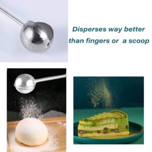 Baking Sifters (black) Flour Sifter Powdered Sugar Duster Shaker Stainless Steel