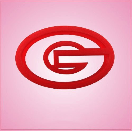 Oval Letter G Cookie Cutter 2-1/2 inches tall, 4 inches wide Red