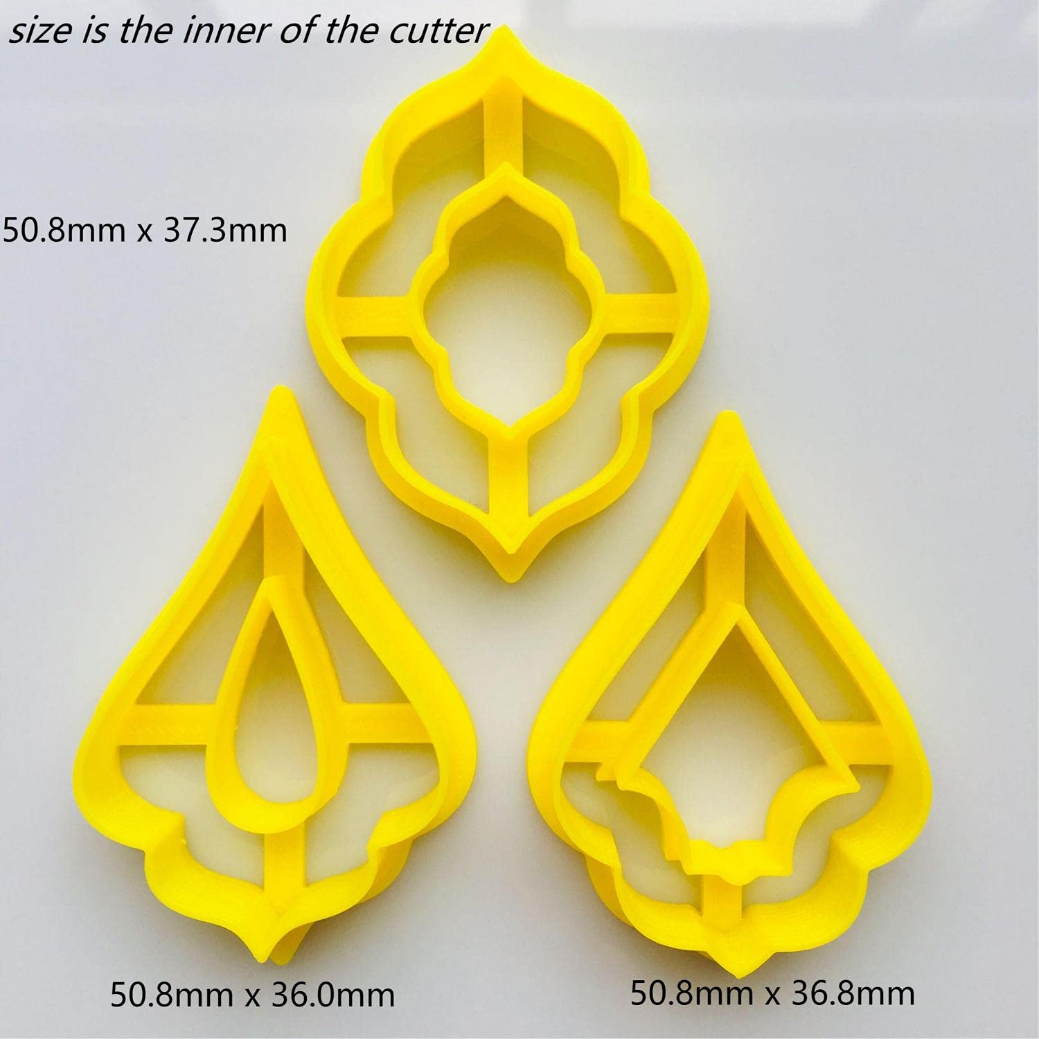 CHENRUI 3 Pcs Moroccan Donut Shaped Cutters, Polymer Clay Cutters for Jewelry Making