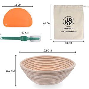 Banneton Bread Proofing Basket Set 9 Inch Sourdough Basket Bread Basket Proofing Banneton Proofing Basket for Bread Baking Sourdough Proofing Basket Bread Making Tools and Supplies Banneton Basket