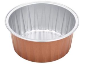 keisen 3 2/5" 125ml 100/pk 4oz disposable aluminum foil cups for muffin cupcake baking bake utility ramekin cup (chestnut)