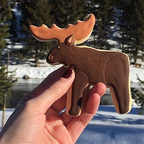 Mountain Wildlife Cookie 2-Pc Cutter Made in USA by Ann Clark, Grizzly Bear and Moose