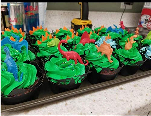 black Dinosaur Laser cut Cupcake Wrapper Cup Cake Baking Muffin 60pcs