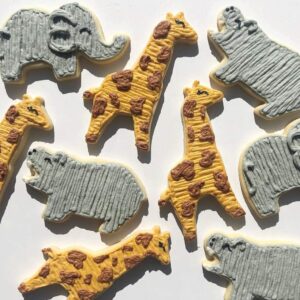 Safari Zoo Animals Cookie Cutters 5-Pc Set Made in USA by Ann Clark, Elephant, Giraffe, Hippo, Bear, Camel