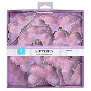 r&m international butterfly cookie cutters, assorted sizes, 7-piece set