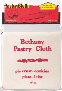 bethany housewares bethany pastry cloth 19" cotton shrinkwrapped, 1 pack, tan