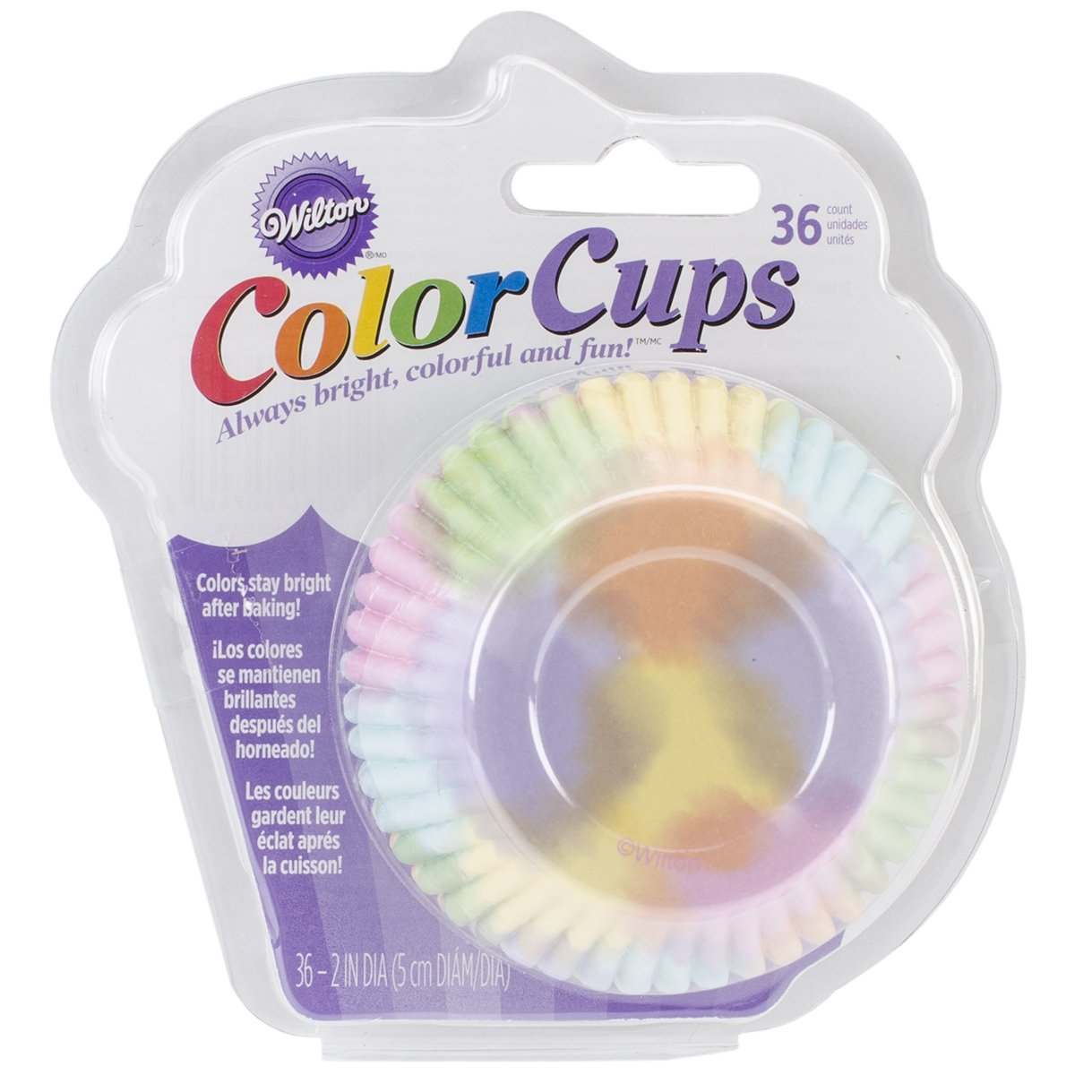 Wilton 36-Pack Color Baking Cup, Standard, Watercolor