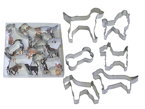 CybrTrayd 6 Piece It's a Dog's Life Cookie Cutter Set, Metallic