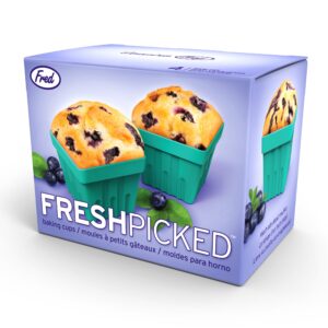genuine fred fresh picked blueberry muffin baking cups, set of 4