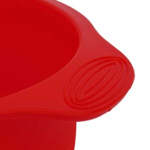 Demeras Cake Baking Pan 11inch Cake Mould Silicone for Cheesecake (red)