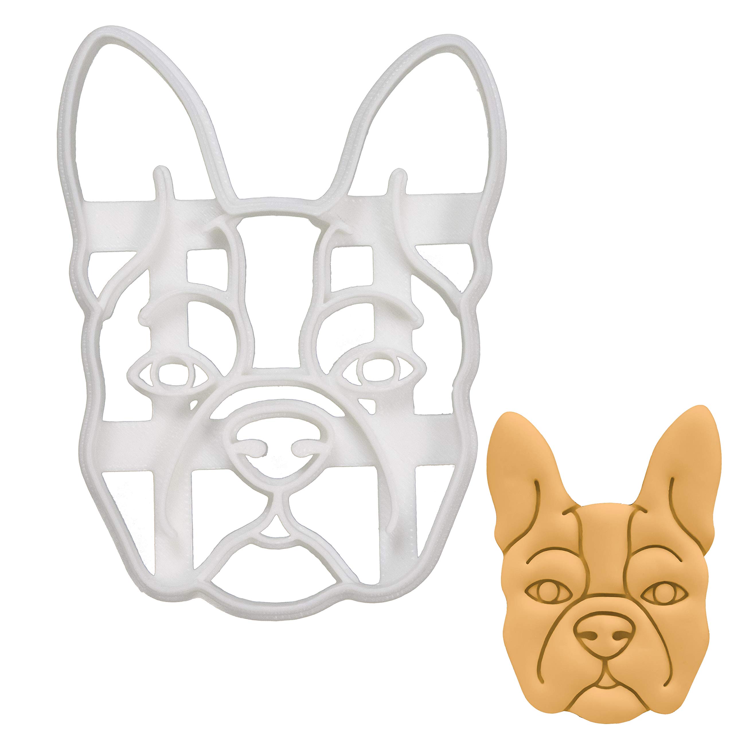 Boston Terrier Face cookie cutter, 1 piece - Bakerlogy