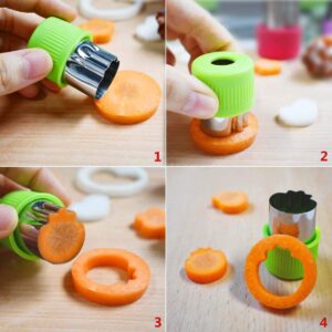 11Pcs Vegetable Cutter Shapes Set Mini Cookie & Fruit & Pie Stamps Mold Stainless Steel Mini Cookie Cutters Mini Food Cutters for Kids Baking and Food Supplement Tools Accessories Christmas Gift