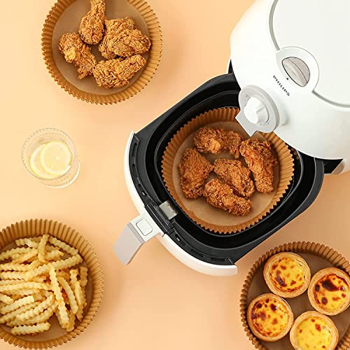 Air Fryer Paper Liners Disposable: 100PCS8in Round Airfryer Oven Insert Parchment Sheets Grease and Water Proof Non Stick Basket Liners for Baking Cooking from