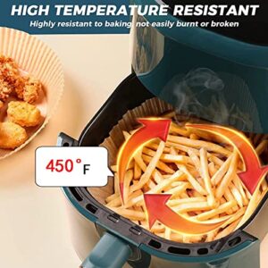 Air Fryer Paper Liners Disposable: 100PCS8in Round Airfryer Oven Insert Parchment Sheets Grease and Water Proof Non Stick Basket Liners for Baking Cooking from