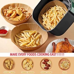 Air Fryer Paper Liners Disposable: 100PCS8in Round Airfryer Oven Insert Parchment Sheets Grease and Water Proof Non Stick Basket Liners for Baking Cooking from