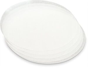 kook round parchment paper in resealable packaging, white (200, 9 inch)