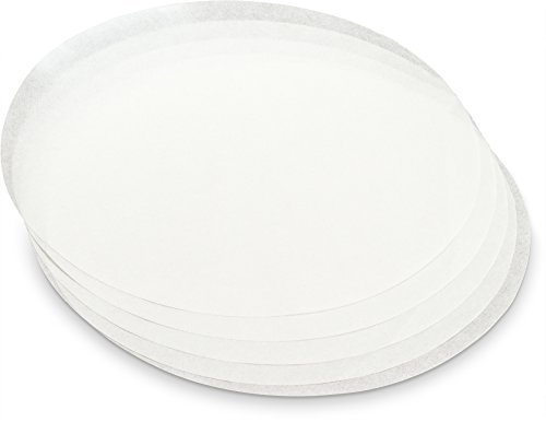 KooK Round Parchment Paper in Resealable Packaging, White (200, 9 inch)