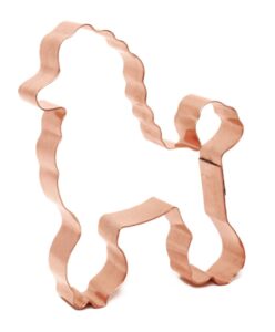no. 1 poodle dog copper cookie cutter