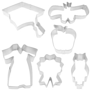 R&M International Graduation Cookie Cutter Set, 1-Pack, Silver