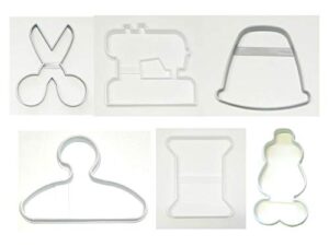 fashion designer seamstress clothing set of 6 cookie cutters made in usa pr1462