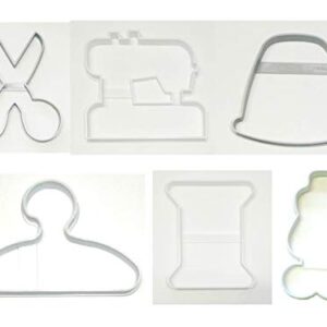 FASHION DESIGNER SEAMSTRESS CLOTHING SET OF 6 COOKIE CUTTERS MADE IN USA PR1462