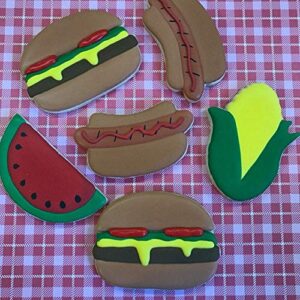 BBQ Grill Cookout Party Cookie Cutter 9 Piece Set from The Cookie Cutter Shop - BBQ Grill, Hamburger, Hot Dog, Mason Jar, Watermelon Cookie Cutters – Tin Plated Steel Cookie Cutters