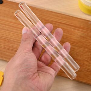 ZIIVARD 2 Pieces Acrylic Rolling Pin Non-Stick Clay Roller Clear Fondant Rolling Pole Perfect for Shaping, Sculpting and Modelling 6.5inch