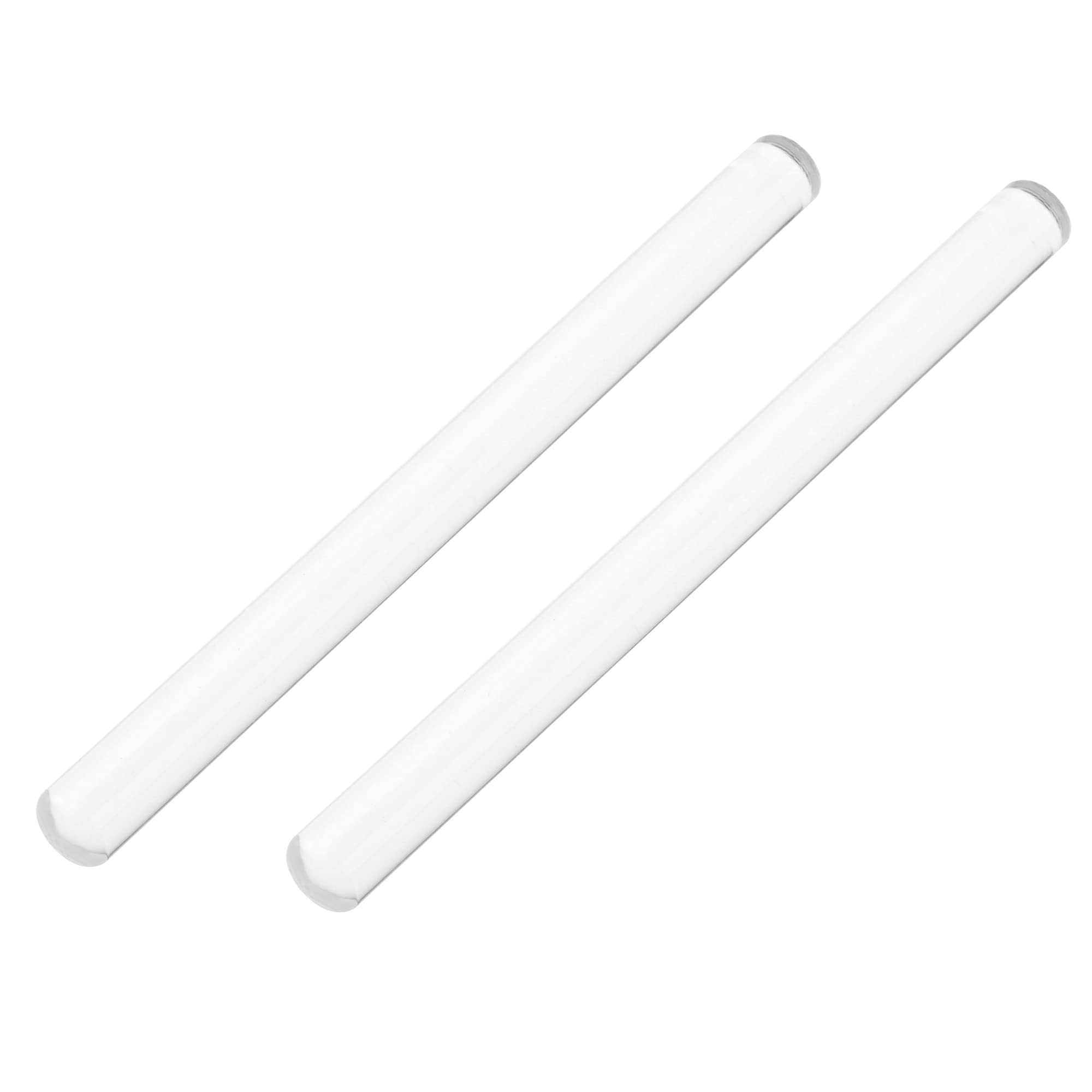 ZIIVARD 2 Pieces Acrylic Rolling Pin Non-Stick Clay Roller Clear Fondant Rolling Pole Perfect for Shaping, Sculpting and Modelling 6.5inch