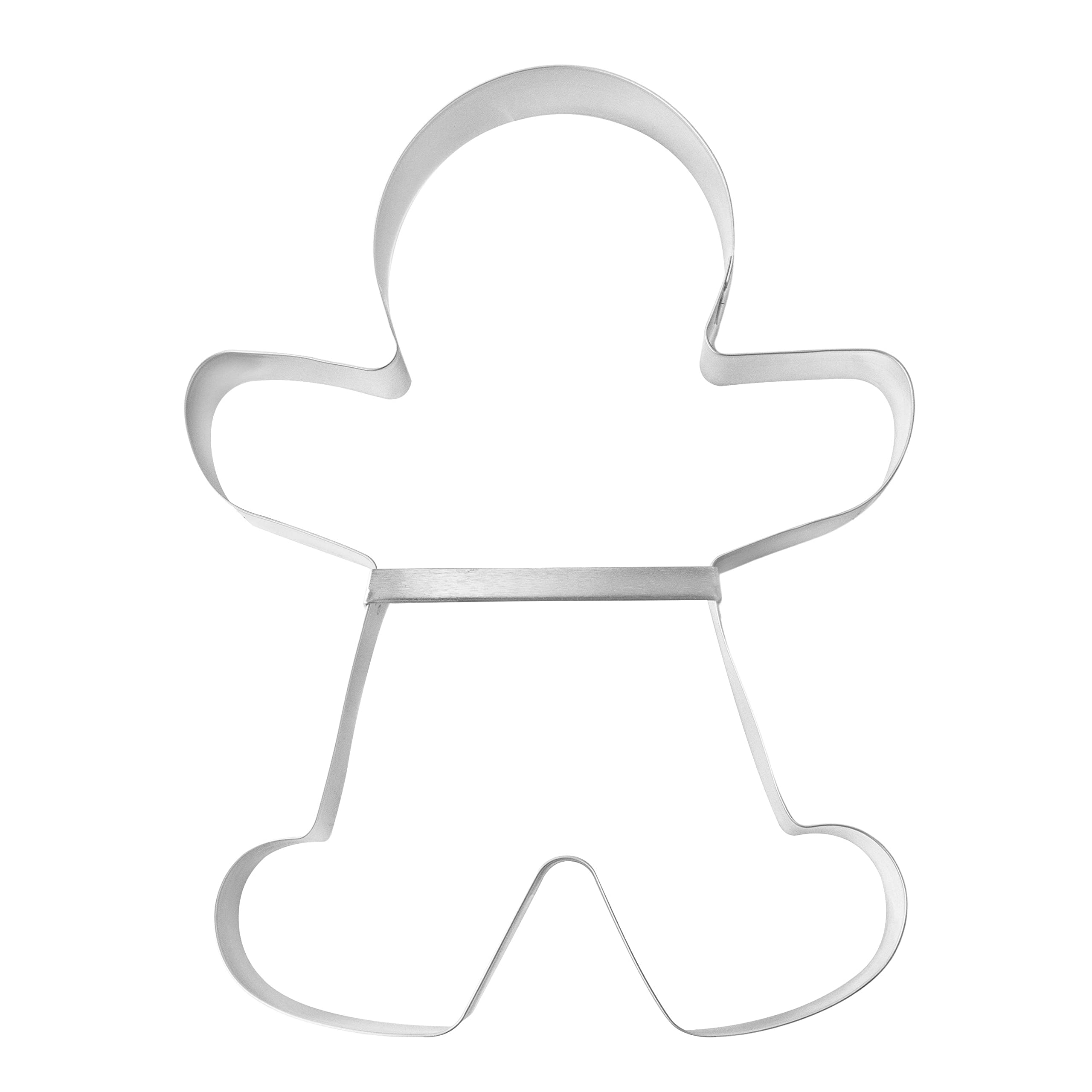 Foose Cookie Cutters Extra Large Gingerbread Man with Brace Cookie Cutter 8.5 in, Hand Made in USA