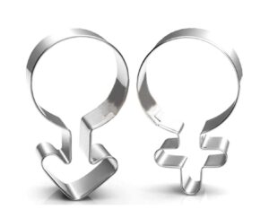 wjsyshop male female signs symbol cookie cutter stainless steel