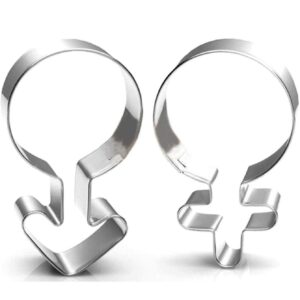 WJSYSHOP Male Female Signs Symbol Cookie Cutter Stainless Steel