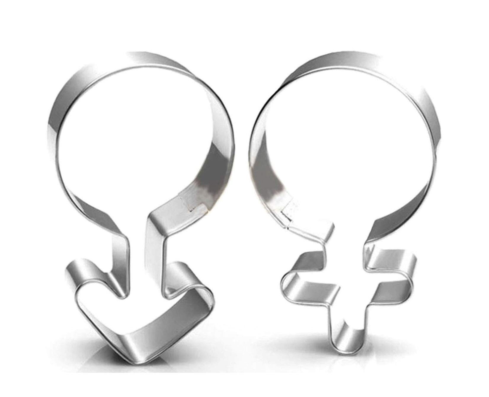 WJSYSHOP Male Female Signs Symbol Cookie Cutter Stainless Steel