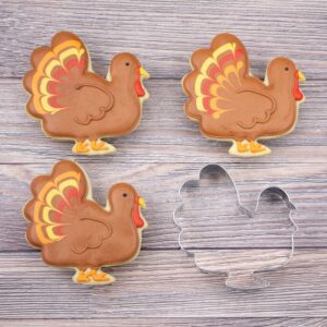 Thanksgiving Turkey Cookie Cutter, 3.75" Made in USA by Ann Clark