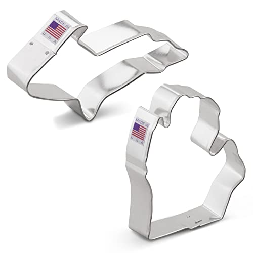Upper and Lower Michigan Cookie Cutters 2-Pc. Set Made in USA by Ann Clark