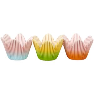 72 ct spring easter flower petal baking cups ombre
