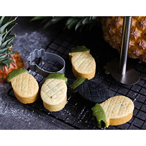 HELYZQ Pineapple Cake Stainless Steel Biscuit Mould,10pcs Square Rectangle Ellipse Heart Pineapple Flower Shape Pie Cake Cookie Mold Biscuit Cutter Stamp Press Cutting Tools