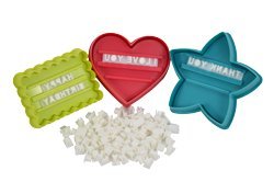 Southern Homewares Message In A Cookie Holiday Cookie Cutters Kit, 98 Piece Set - Birthday Wedding White Elephant Gift