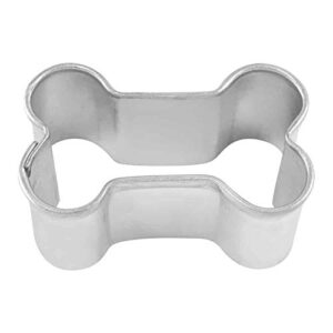 mini dog bone 1.5 inch cookie cutter from the cookie cutter shop – tin plated steel cookie cutter