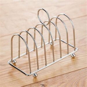 qzjijosen 2PCS Toast Bread Holder, 6 Slice Stainless Steel Bread Rack,Toast Rack English Style with Ball Feet and Loop Carry Handle for Buffet Breakfast Lunch Dinner and Toast