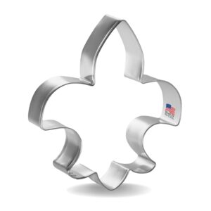 fleur de lis cookie cutter 4 3/8 in – made in the usa – foose cookie cutters tin plated steel – cookie mold