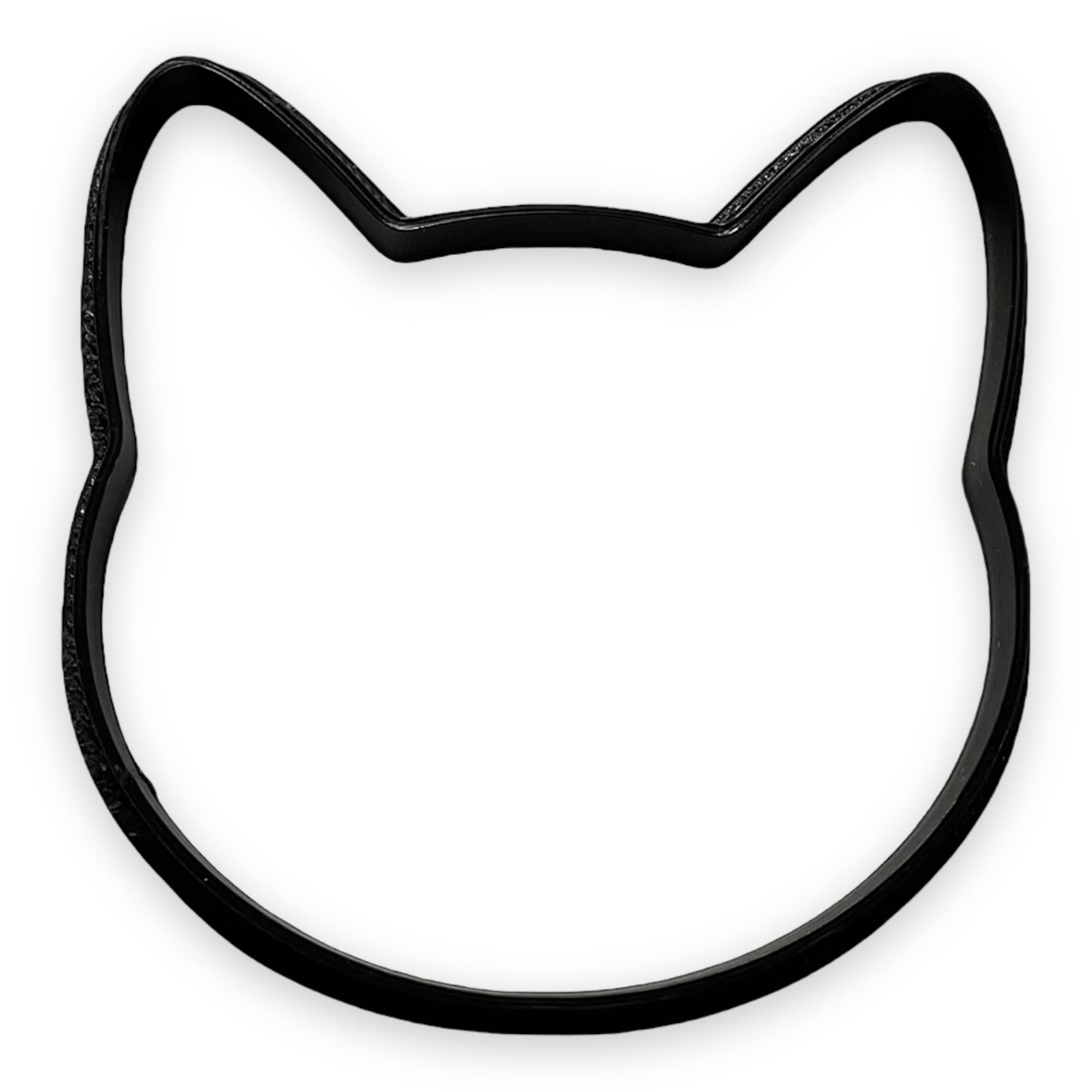 Cat Head Cookie Cutter with Easy to Push Design (4 inch)