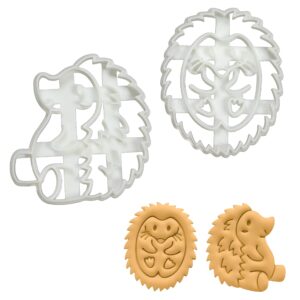 set of 2 hedgehog cookie cutters, 2 pieces - bakerlogy