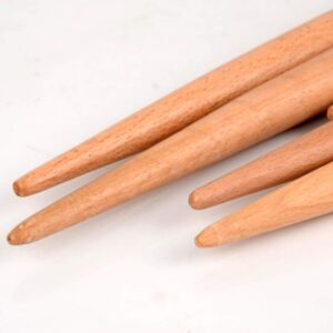 Cabilock French Rolling Pin Wooden Rolling Pin Wooden French Rolling Pin for Pasta Cookie Dough Pastry Bakery Pizza Fondant Chapati French Rolling Pin Dumpling Dough