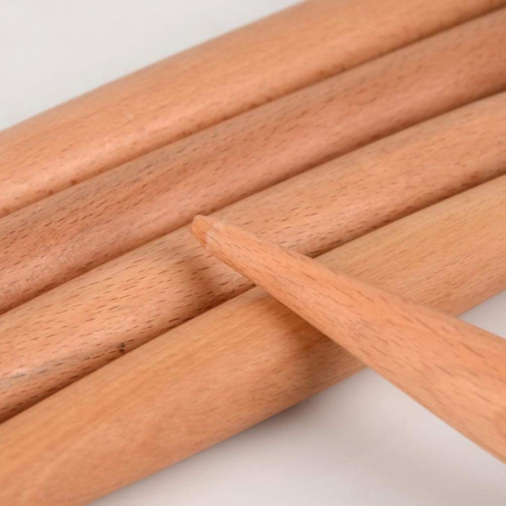 Cabilock French Rolling Pin Wooden Rolling Pin Wooden French Rolling Pin for Pasta Cookie Dough Pastry Bakery Pizza Fondant Chapati French Rolling Pin Dumpling Dough